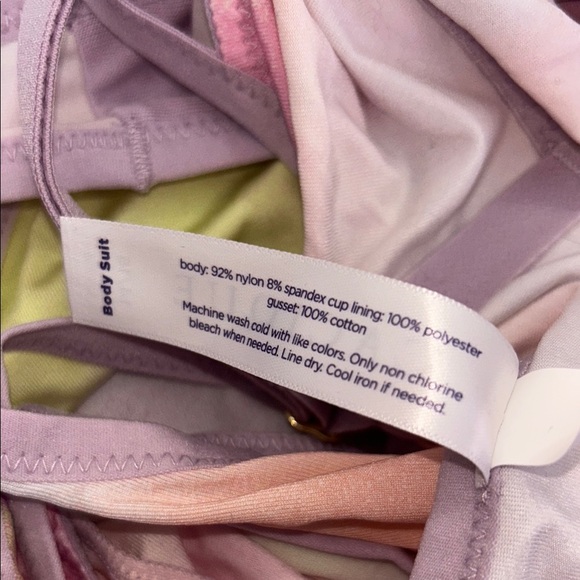 CACIQUE Pastel Tie-Dye Strappy Bodysuit - Picture 7 of 7